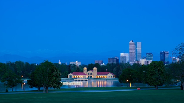 Denver skyline at sunrise