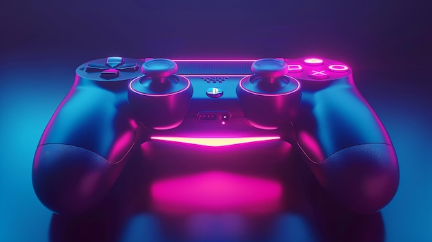 Depict the future of gaming through vibrant gradient lines