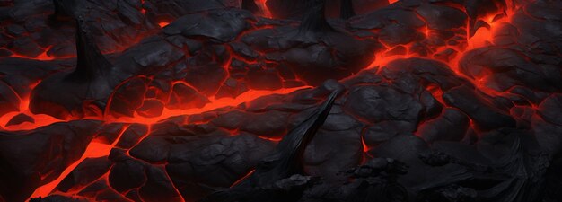 Нарисуйте текстуру замороженного потока лавы, изображая грубую и динамичную природу вулканической породы с намеками расплавленной лавы, затвердевающей в уникальные узоры.