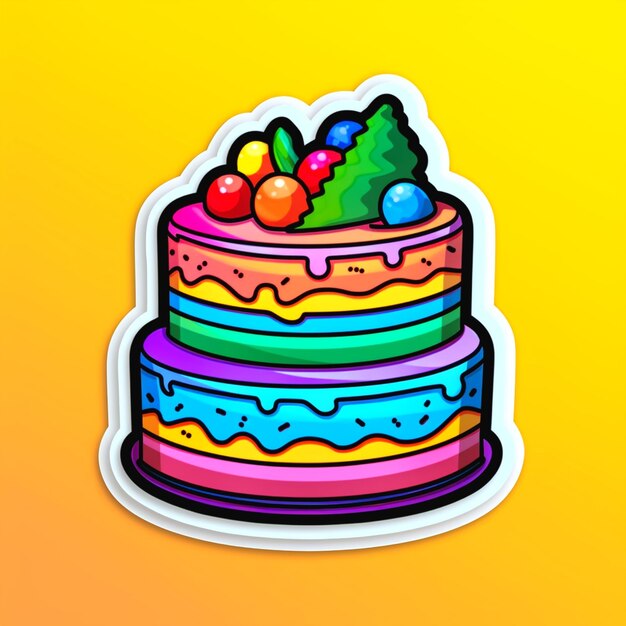 Depiction of birthday cake