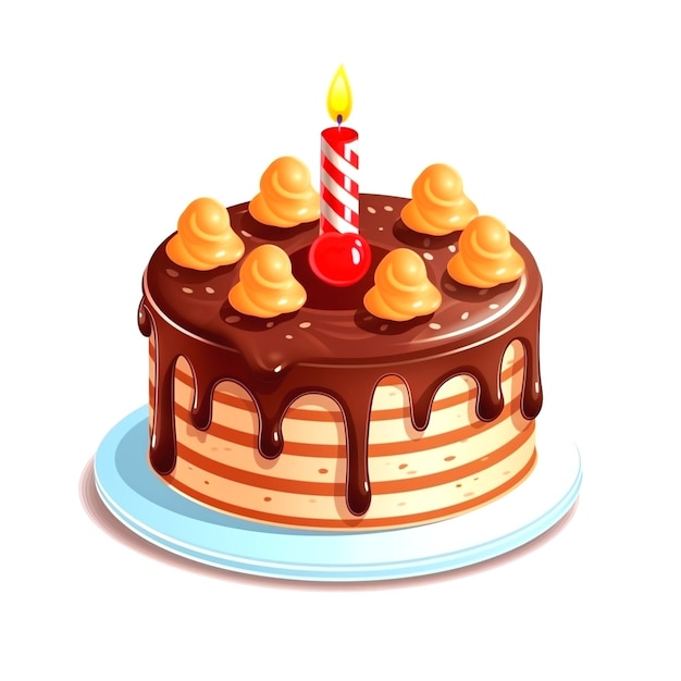 depiction of birthday cake