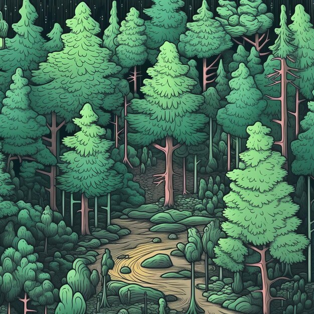 depiction of forest