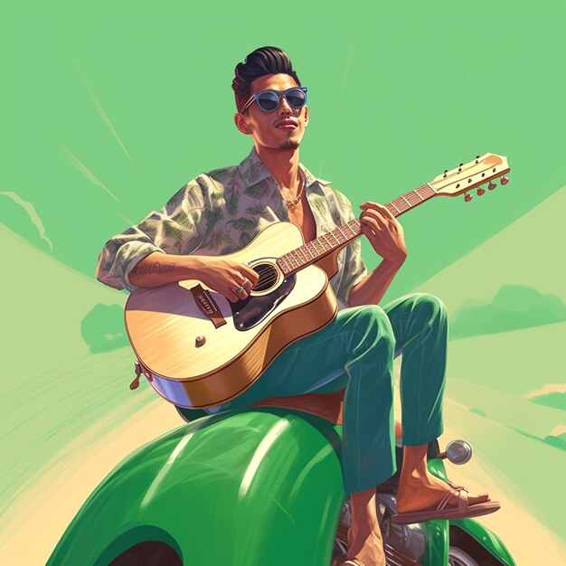 Photo depiction of guitar