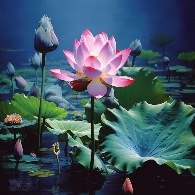 Depiction of lotus