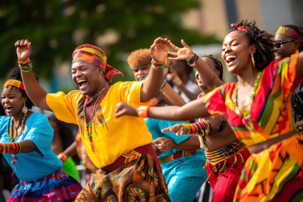 Фото Изображение увлекательного афро-карибского традиционного танца и музыки