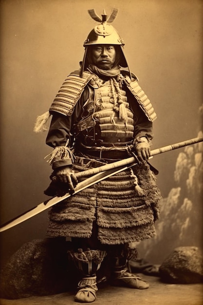 Foto raffigurazione di samurai