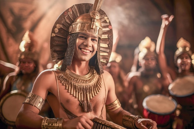 Depiction of a traditional Ancient Egyptian music and dance performance