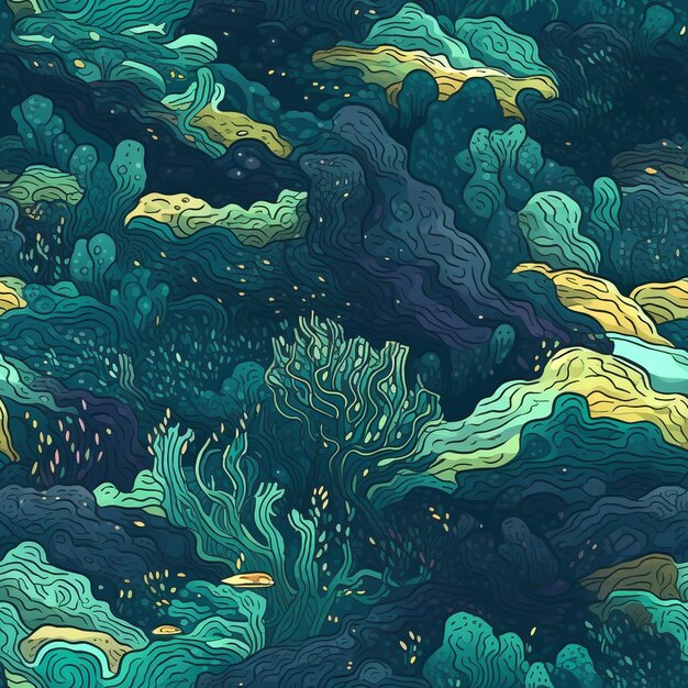 depiction of underwater