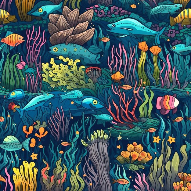 Depiction of underwater
