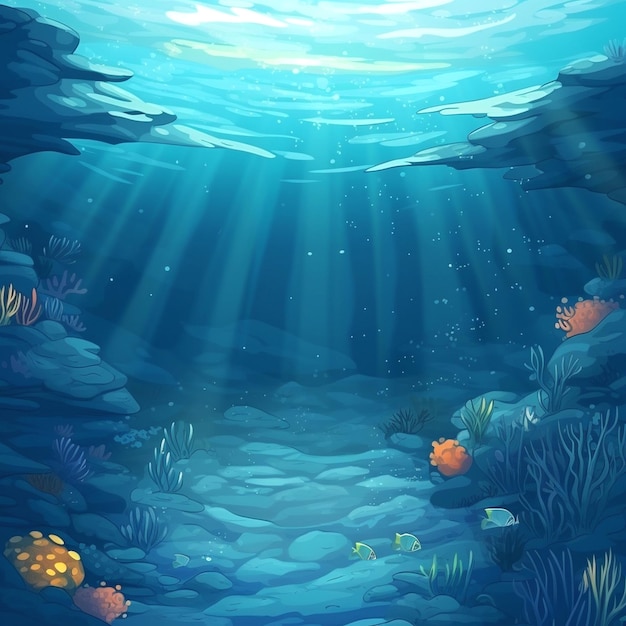 Depiction of underwater