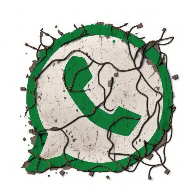 depiction of WhatsApp's downfall digital communication's fragility Ai Generated