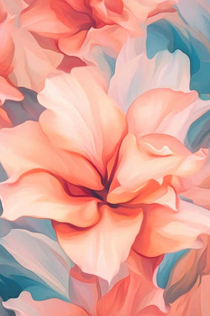 depictions of flowers and natural forms AI generative