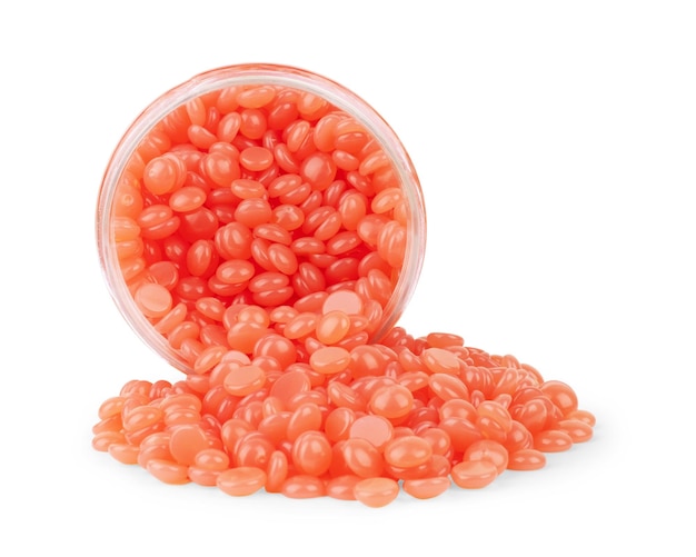 Depilatory Pearl Hard Wax Beans pink color