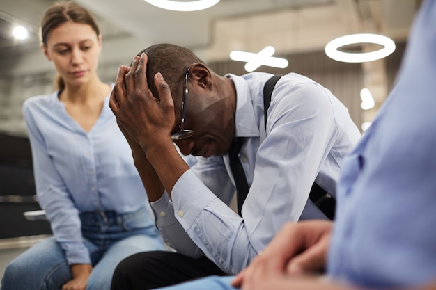 Depressed African Man in Therapy