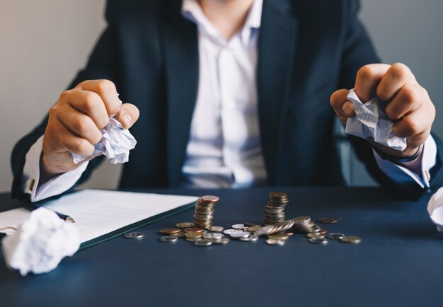 Depressed businessman lost his business