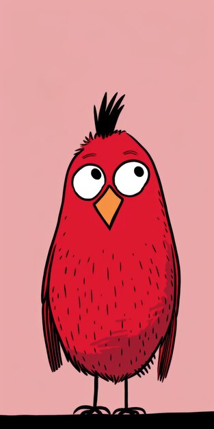 Depressed Cardinal A Funny Graphic Novel Inspired Illustration