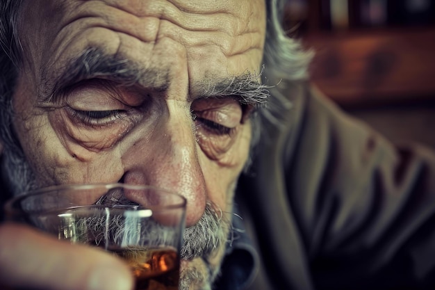 Depressie Alcoholische persoon verdrietig Genereren Ai