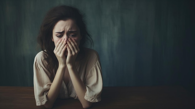 Depressieve vrouw die lijdt aan slapeloosheid