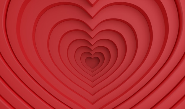 Depth of heart 3d rendering wallpaper