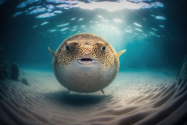 In the depths of the Red Sea you may find enormous puffer fish