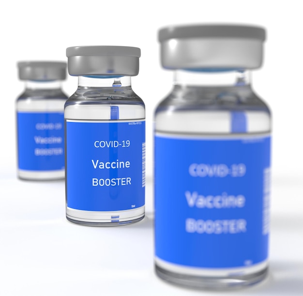 Derde boosterdosis van het Covid-19-vaccin, 3D-afbeelding