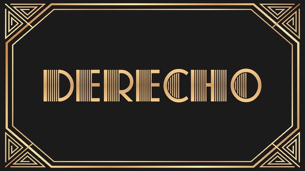 derecho Jazz Gold Text