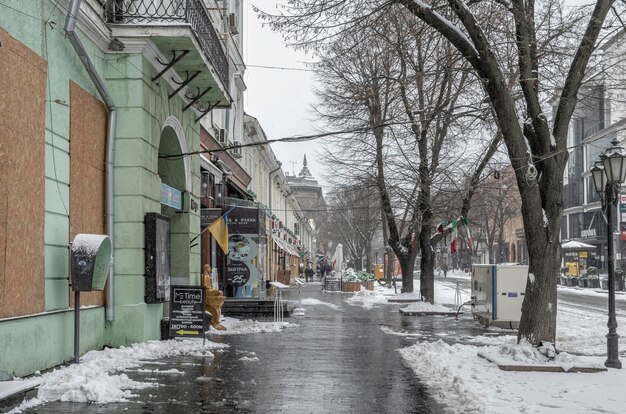 Deribasovskayastraat in Odessa, de Oekraïne