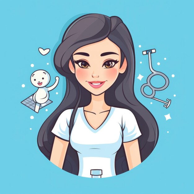 Dermatologist mascot for a company logo Generative AI