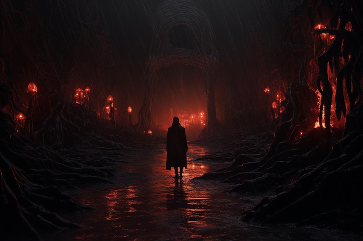 Photo descend into the infernos abyss where demonic enti 00212 00