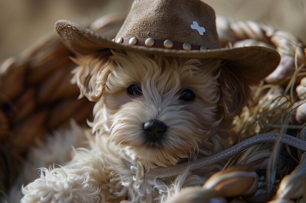 Photo describe a heartwarming moment where the havanese generative ai