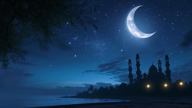 Describe the serenity of a moonlit night