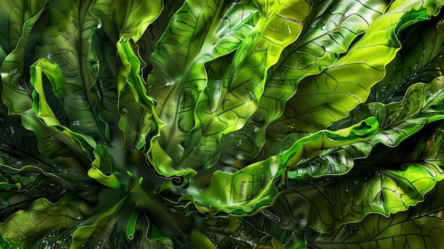 A description of a fern plant with crinkly green leaves resembling a birds nest