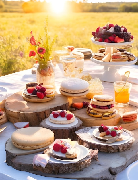 desert adorned with a homemade