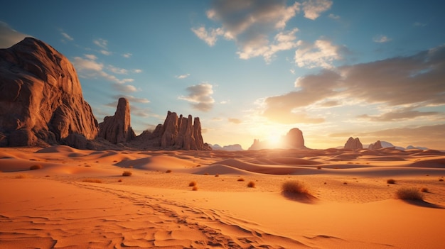 Desert adventure and exploration background
