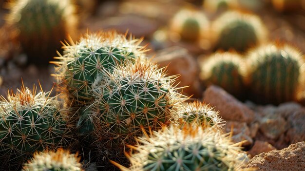 Foto cactus del deserto paesaggio succulent vicino sfondo carta da parati