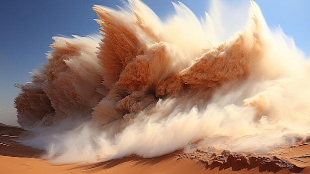 Photo desert coastline in summer