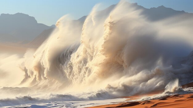 Photo desert coastline in summer