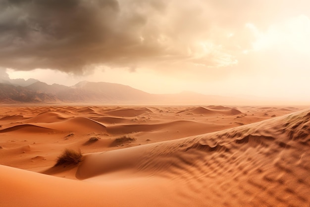 Desert digital background with dust