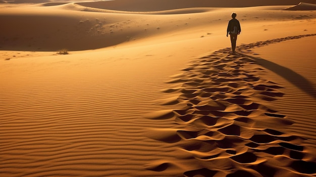 Foto sogni nel deserto un viaggio attraverso vasti paesaggi dune e avventure