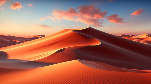 Desert dunes at golden hour