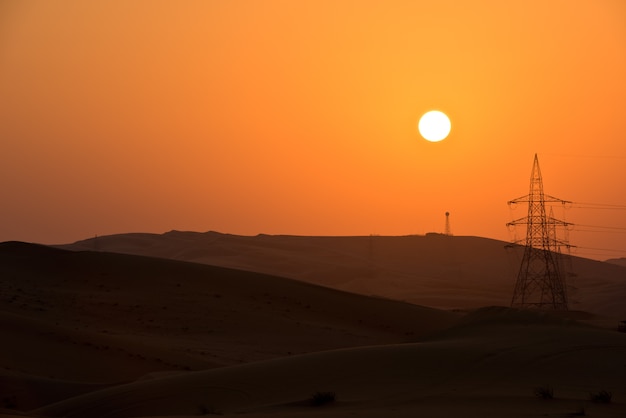 Dune del deserto a liwa, emirati arabi uniti