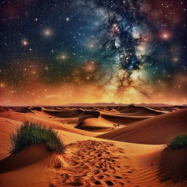 desert dunes at night