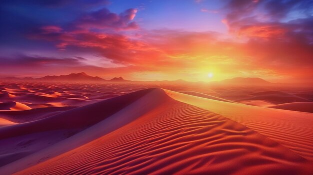 Desert dunes at night