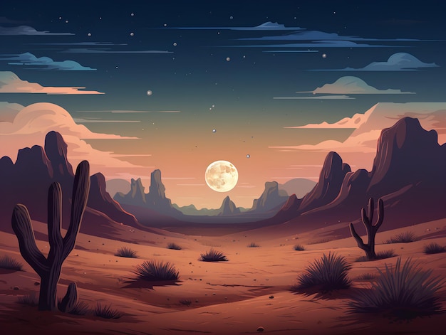 desert field illustration