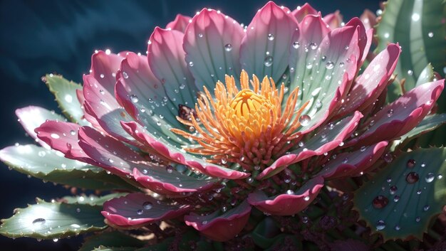 Desert Gems A Closeup Portrait of Resilience in the Cactus Flower