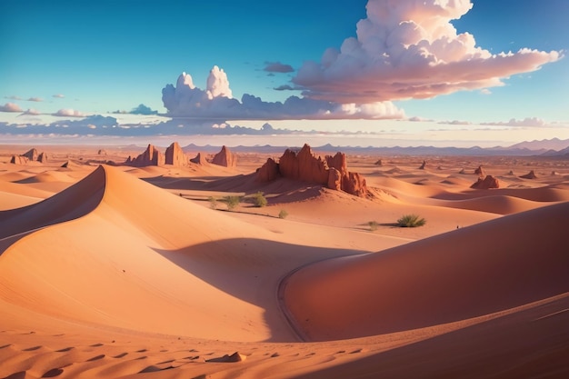 Фото Пустыня гоби желтый песок природа пейзаж пустыня обои иллюстрация всемирно известная