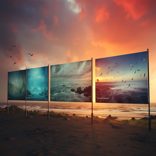 Desert Horizon Immerse Yourself in Nature with a TV Screen Displaying a Desert Scene