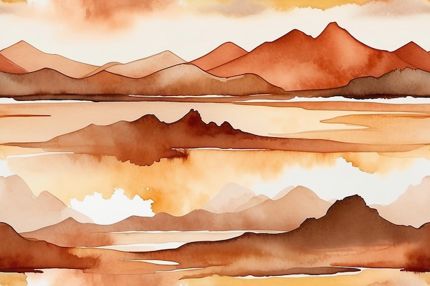 Photo desert hues terracotta ochre earthy brown watercolor blend
