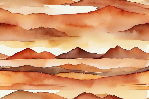 Photo desert hues terracotta ochre earthy brown watercolor blend