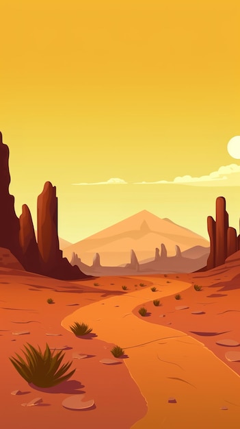 desert illustration background